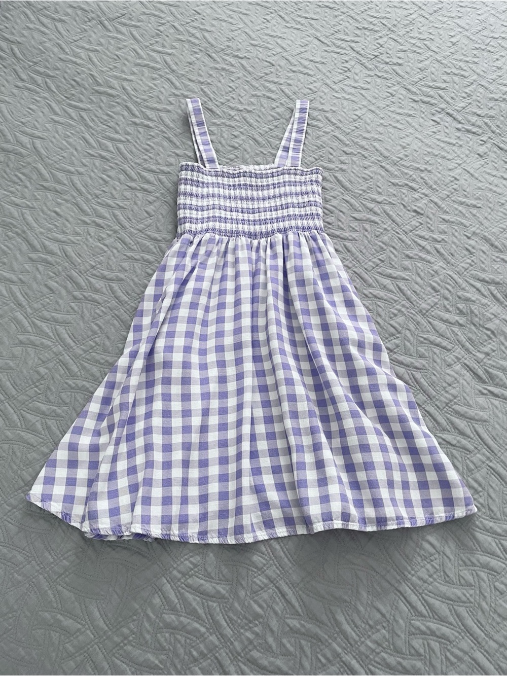 Maaji Girl’s Lavender Gingham Smocked Sundress Size 10 - Picture 1 of 7